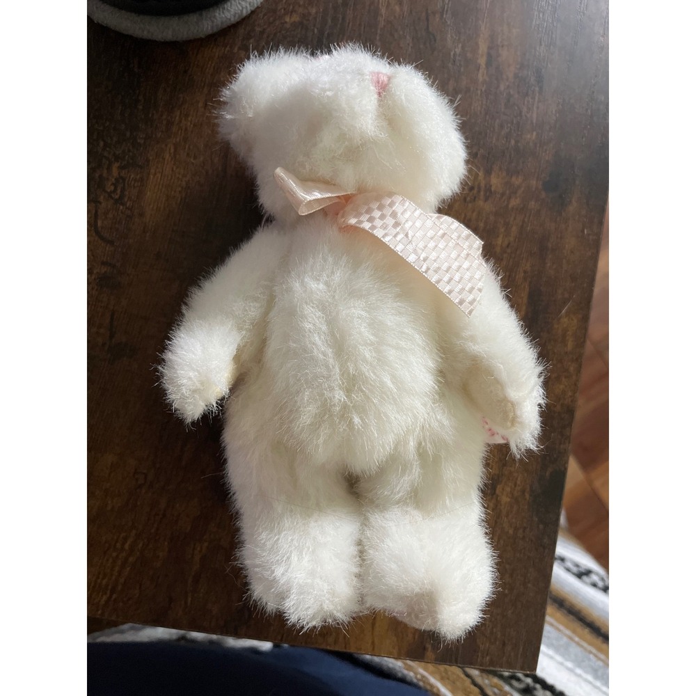 Fiesta Sitting Angel Bear White Plush 7.5 Inch Hope Embroidery Wings 122289